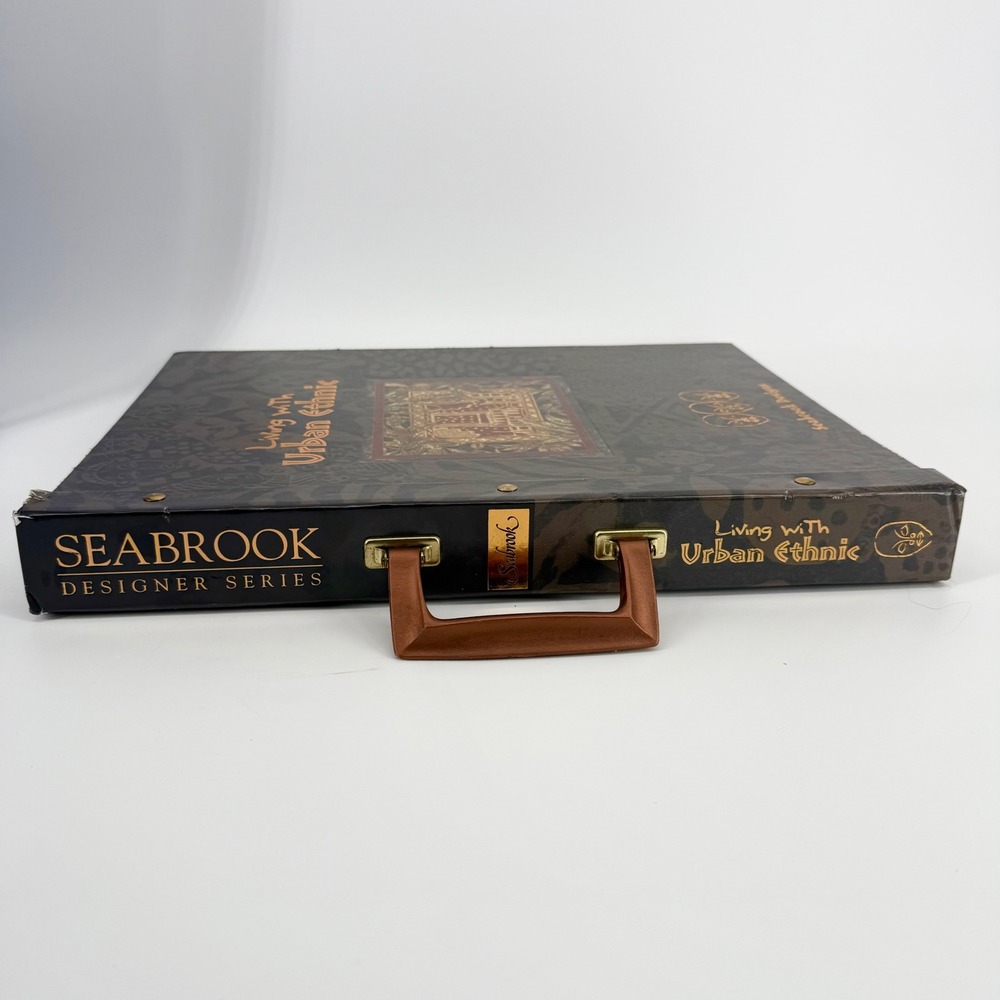 Seabrook Designs Living with Urban Ethnic Wallpaper Fabric Sample Book Vintage - Picture 2 of 7